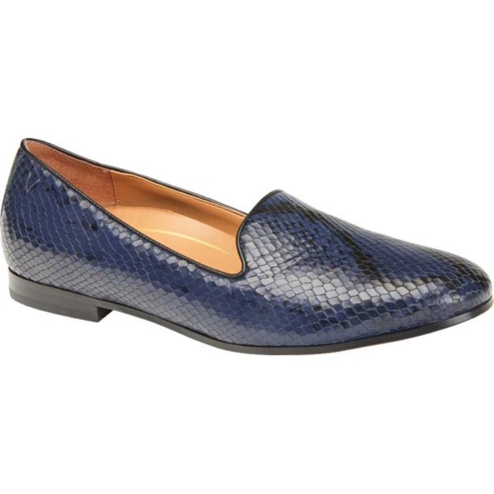 Vionic Loafers Navy Blue Willa Boa Print Loafers Size 8.5
